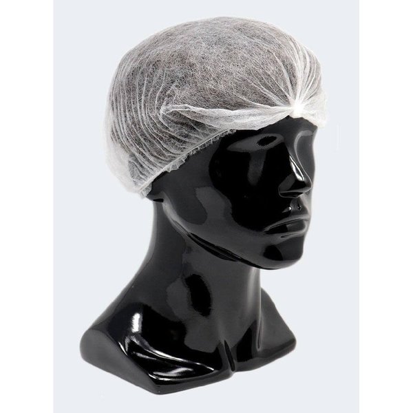 Umbo 21in Pleated Bouffant Cap - White, 1000/CS, 1000PK H204-21W